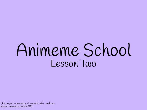 Animeme School - Lesson two (Effects 1)