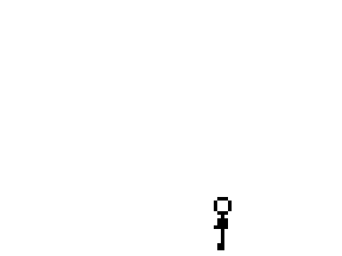 pixel man walking