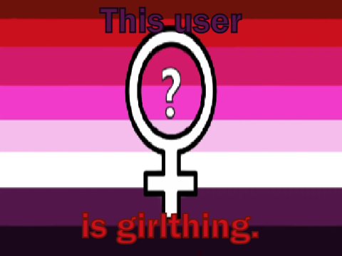 This user is girlthing. (first definition flag)