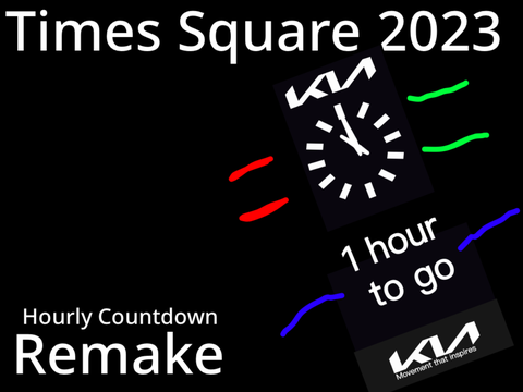 Times Square 2023 Ball Drop Remake (1 hr to go)