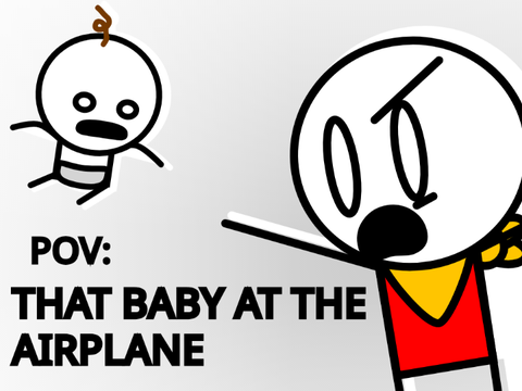 POV:  THAT BABY AT THE AIRPLANE | #all #animations #trending
