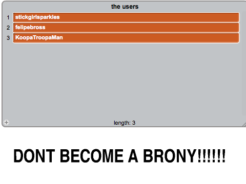 add your name if you don't want to become a brony