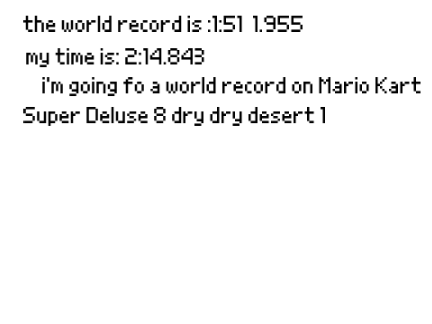 my best time