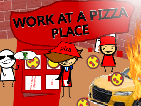 Work at a Pizza Place! |Ft. jlarry + fireballgamerz12|#all #trending #animation #art #music