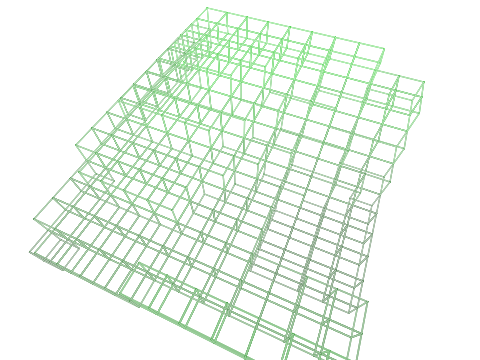 3D Minecraft wireframe (simplex terrain)