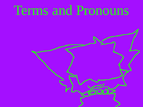 My Terms & Pronouns