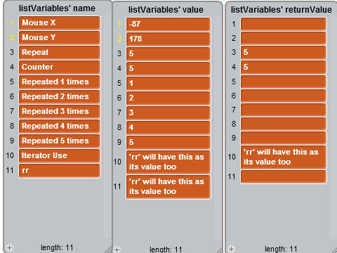 listVariables v0.5