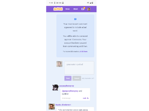 violently chomps grass