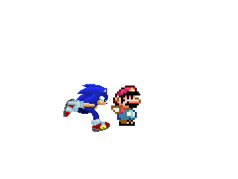 Mario and Sonic at a forever race