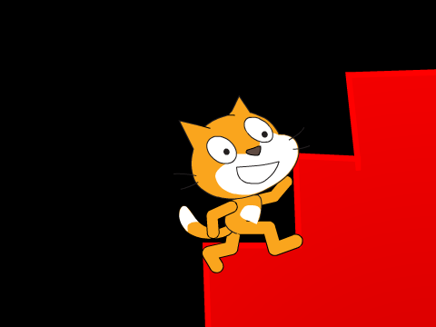 The Scratch Cat walks on the endless stairs (with unfitting music)