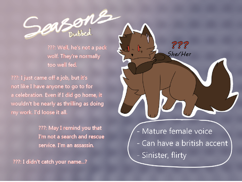 Mystery Wolf Voice Acting!! / Seasons