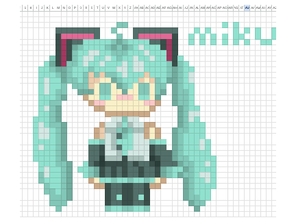 Pixel art i made in google sheets