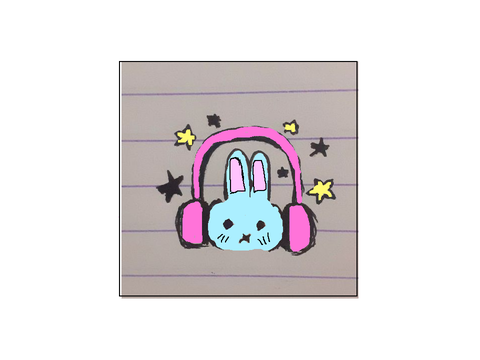 Bunny With Headphones