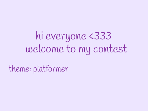 platformer contest <33