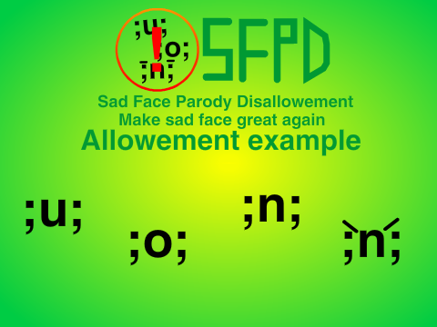 Jumping sad face parodies everywhere - SFPD Allowement example