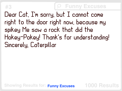 Your Funniest Excuses