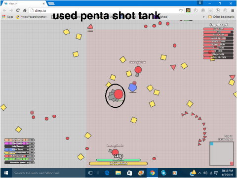my score in diep.io