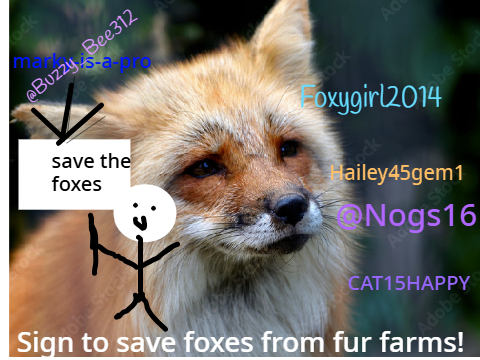 Remix and sign your name to help protect the foxes and hopefully same them from going extinct… remix