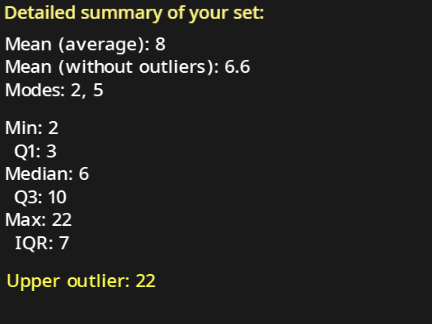 Numerical data analysis tool