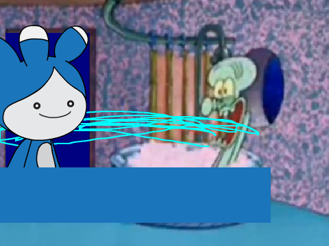 Make Squidward shoots lazer!