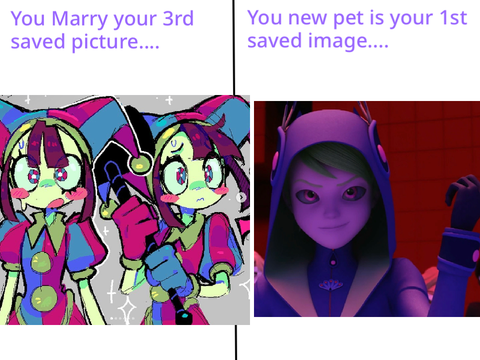 You marry your 3rd saved image and your new pet is your 1st saved image..... remix remix