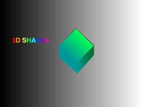 3D shapes!