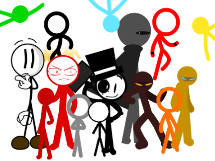 stickmans and fighing stickmans
