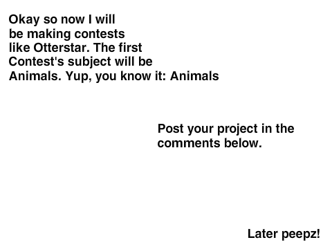 New Contest. (PLZ ENTER)