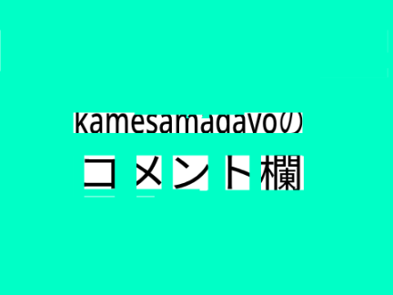 kamesamadayoのコメント欄