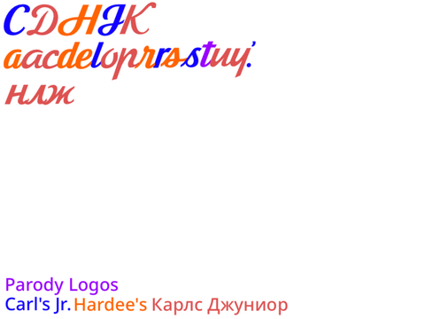 Carl's Jr. Font 0.03