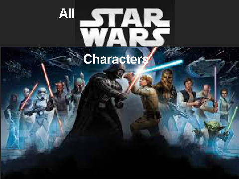 All Star Wars Characters WIP
