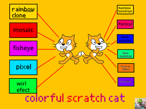 colorful scratch cat