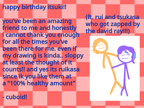 happy birthday itsuki!! (ft. ruikasa)