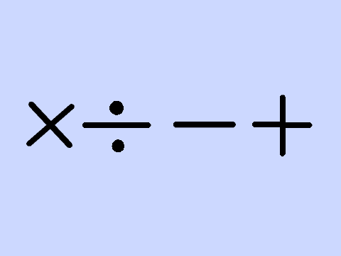Math Signs flying across Number land (with game)