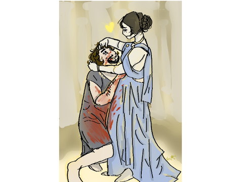 Penelope and Odysseus art