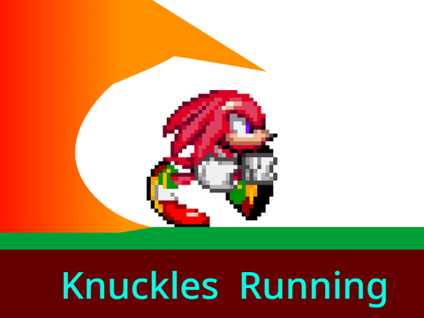 Knuckles Running from an explosion