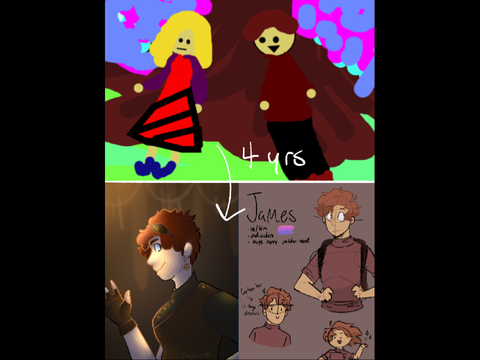 4 year human art improvement 