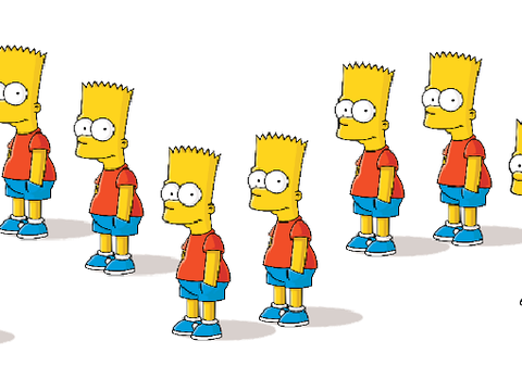 Bart simpson sine wave