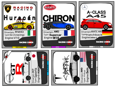 Some new racing cards