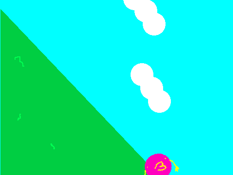 Add ur ball thing rolling/walking down the hill!