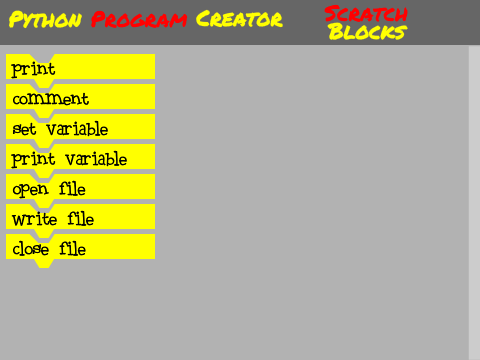 Python Program Creator (Scratch Blocks) [v2.0.0]
