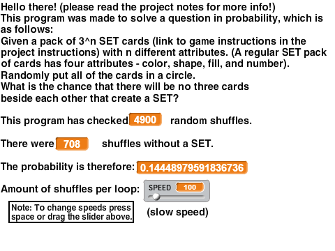 SET® cards Probability
