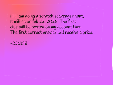 Scavenger hunt 