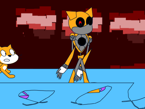 metal cat (also flashing lights Waring just in case)