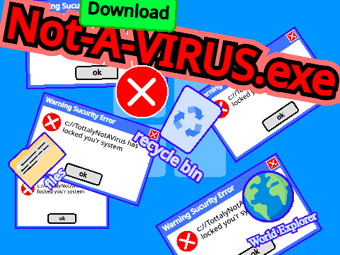 Not-A-VIRUS.exe #windows #game #computer #virus #sounds #world #animation
