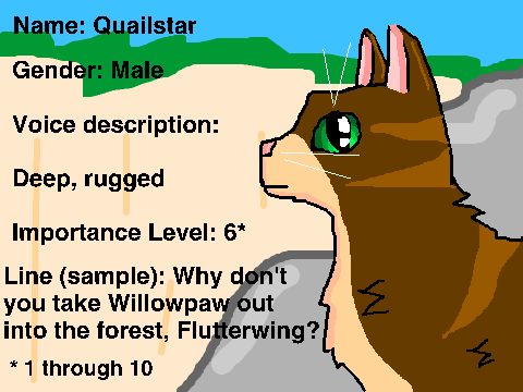 Quailstar voice auditions!