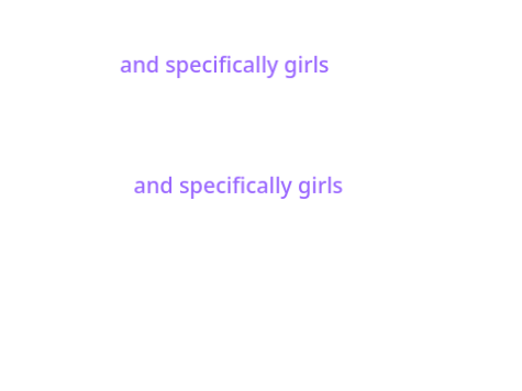 and specifically girls