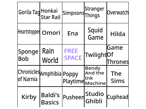 Fandom Bingo #3
