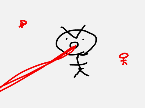 Laser stick figure [☁ leaderboard]