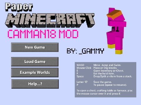 Paper Minecraft: Camman18 Mod
